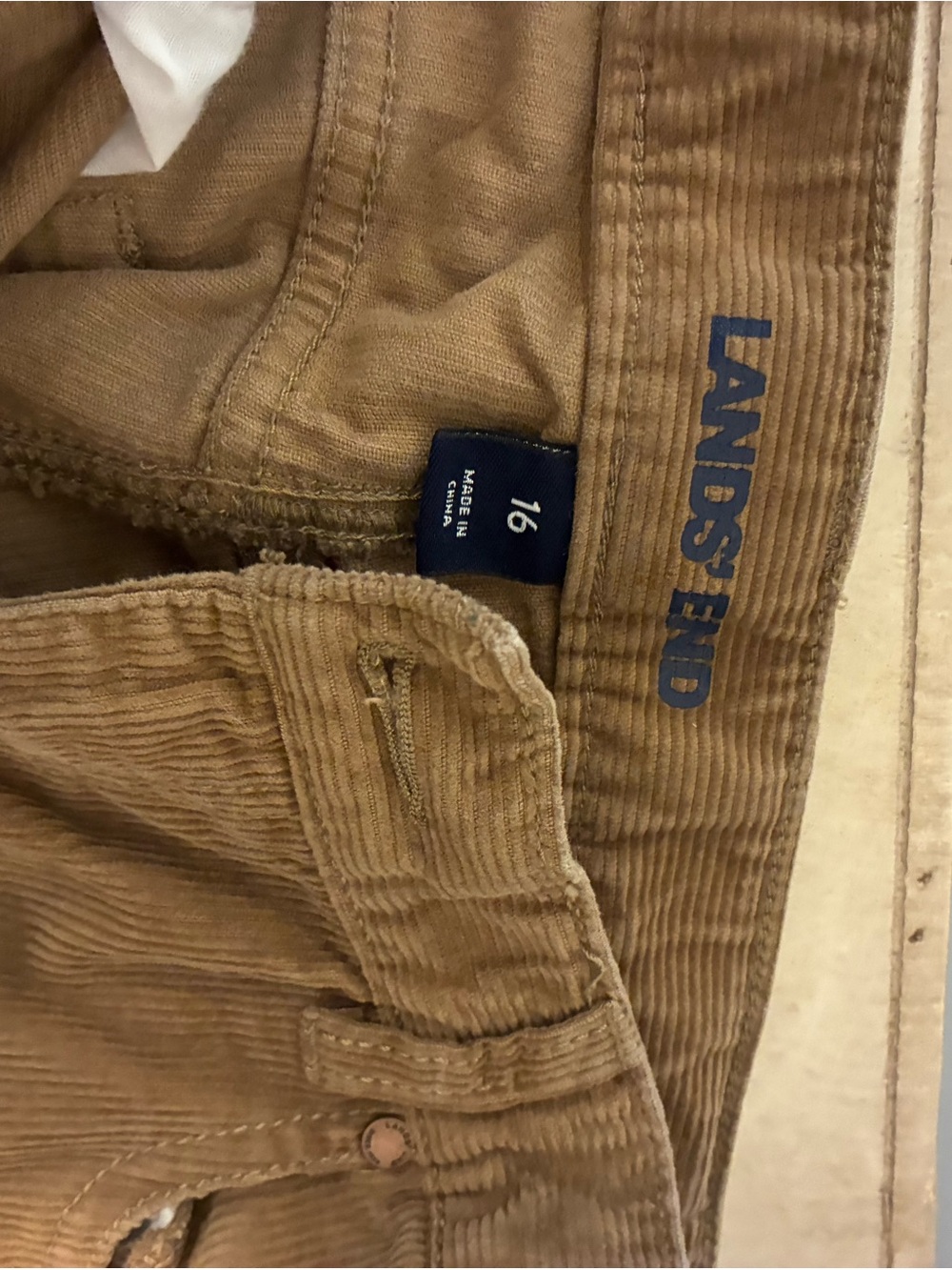 Lands' End kids Corduroy Pants in Camel